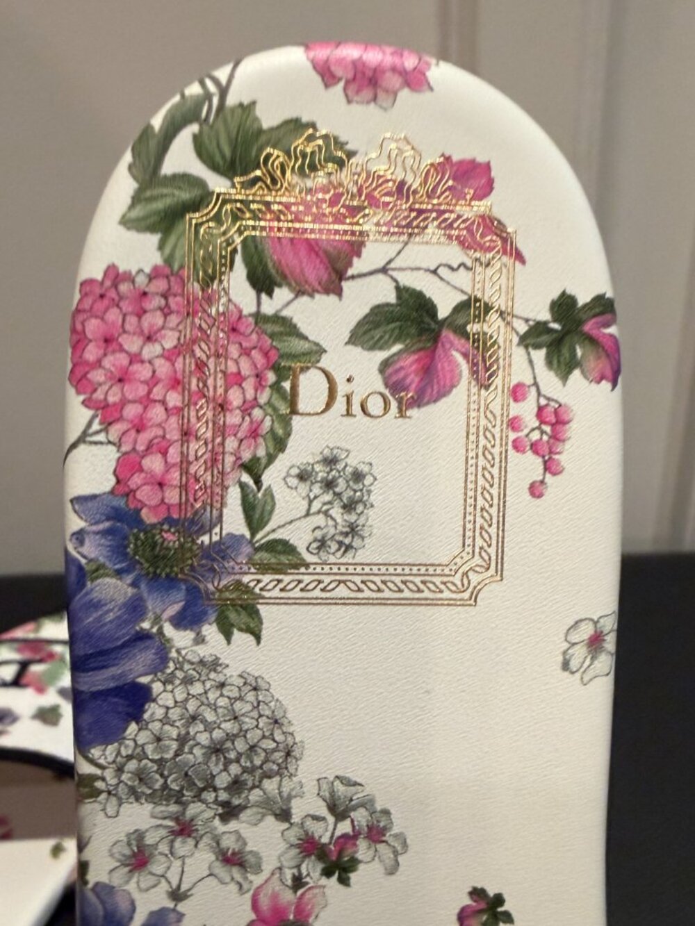 Dior Dway Slide Embroidered Cotton & Multicolor Hortensia Garden Motif Sz 38 - Picture 5 of 8